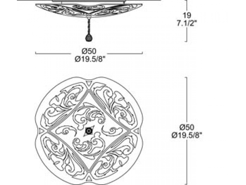 Стекло к Бра Gallery Charme P-PL50 Gold
