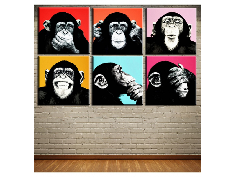 Картина Andywarol Affen Wand Malerei
