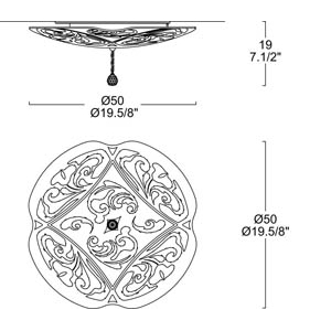 Стекло к Бра Gallery Charme P-PL50 Gold
