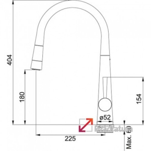 Смеситель FRANKE ROLUX DOCCIA, хром, с душем