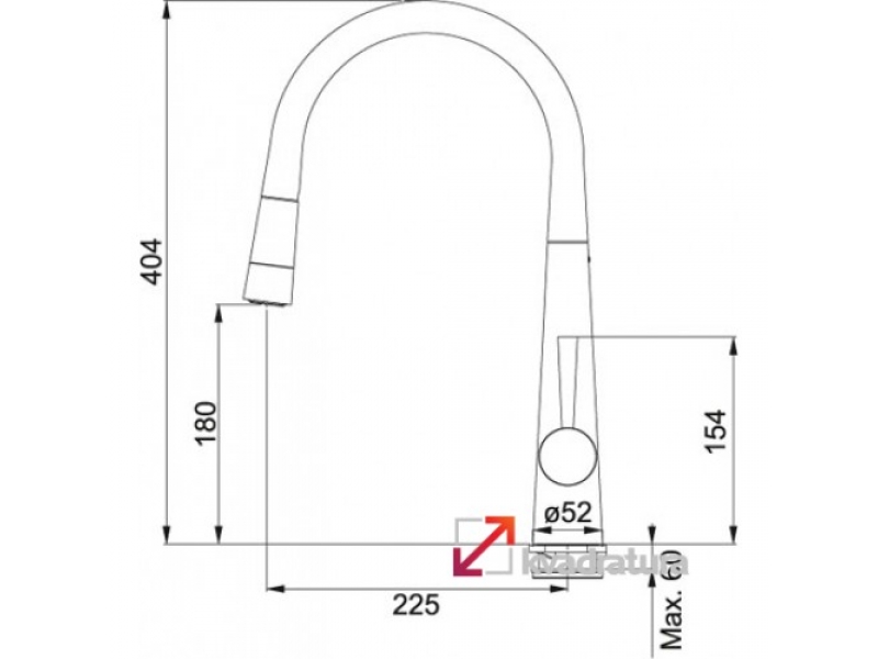 Смеситель FRANKE ROLUX DOCCIA, хром, с душем